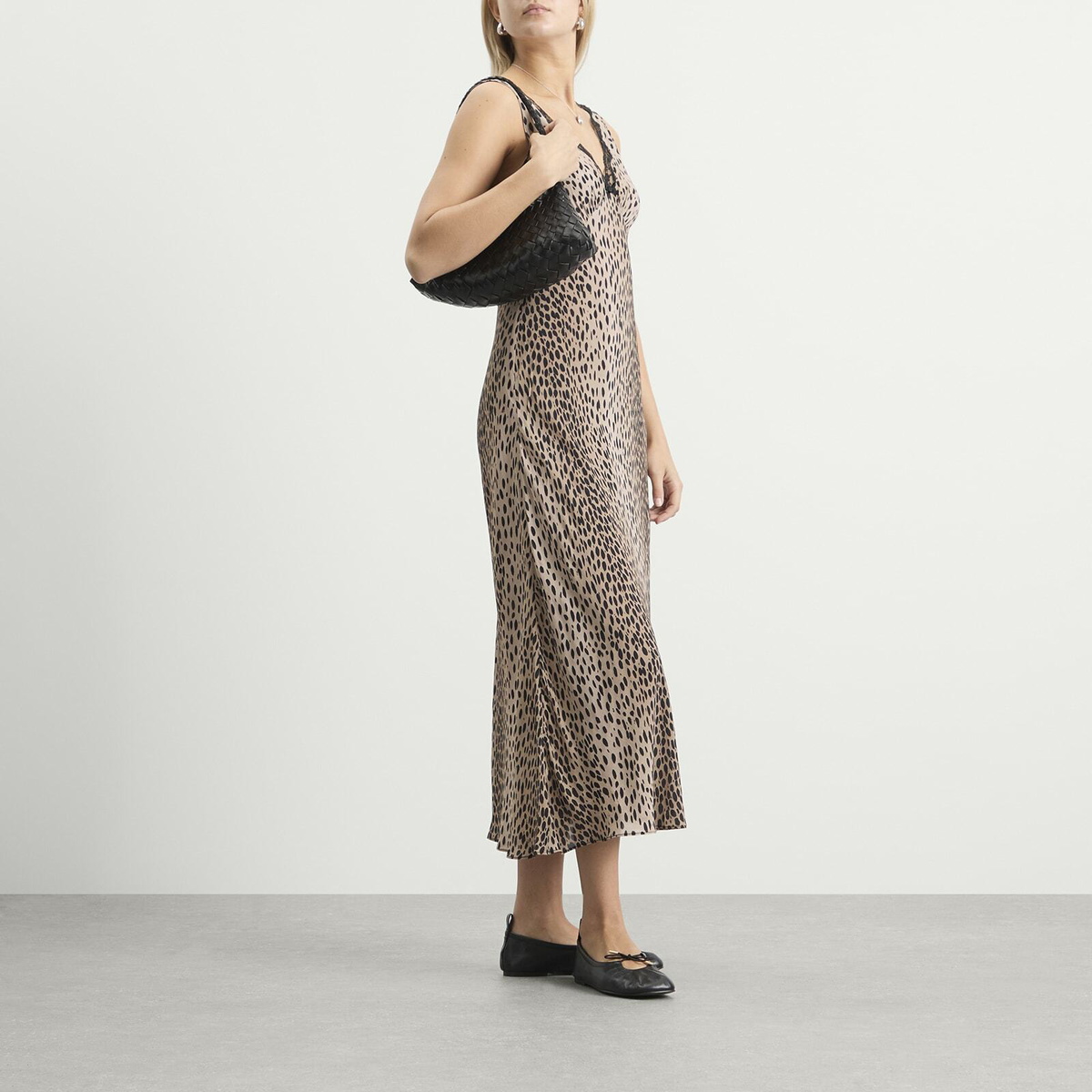 RIXO Women's Sandrine Dress in Antelope Spot Black
