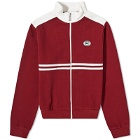Sporty & Rich x Lacoste Pique Track Jacket in Pinot/Farine