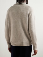 Allude - Cashmere Half-Zip Sweater - Brown
