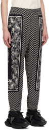 Balmain Black Mini Monogram Trousers