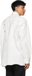 Cornerstone White Poplin Cutout Shirt