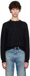 MM6 Maison Margiela Black Cutout Sweater