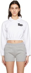 BAPE White Half-Zip Cropped Sweater