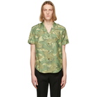 Saint Laurent Khaki Camo Short Sleeve Shirt