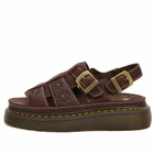 Dr. Martens Women's Wrenlie Open FL Sandal in Dark Brown Grizzly