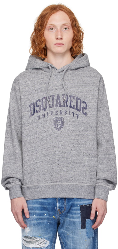 Photo: Dsquared2 Gray 'University' Hoodie