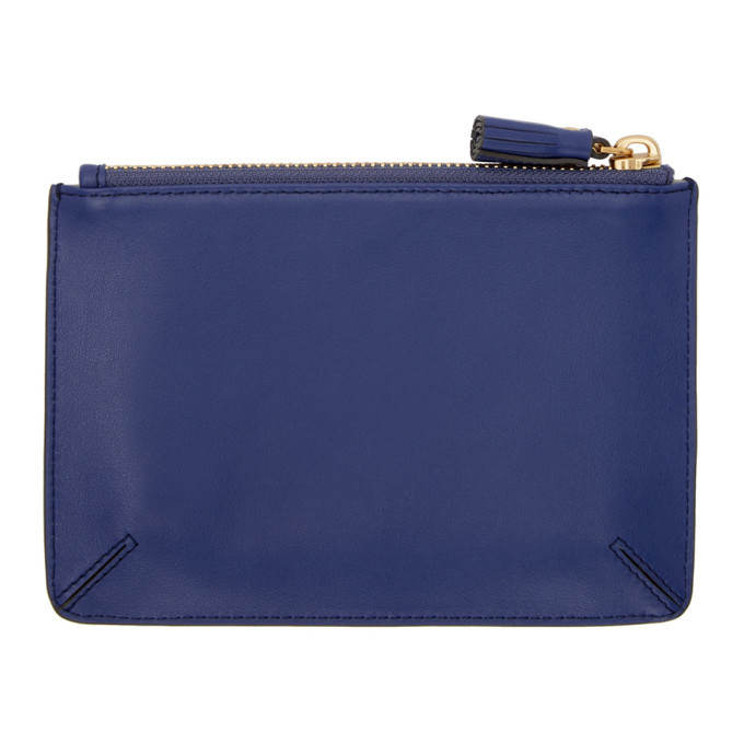 Anya Hindmarch Blue Loose Pocket Eyes Pouch Anya Hindmarch