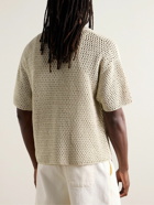 FRAME - Open-Knit Cotton Shirt - Neutrals