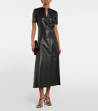 Dorothee Schumacher V-neck leather midi dress