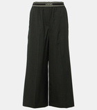 Loewe Wool cropped wide-leg pants
