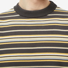 Flagstuff Men's Border Stripe T-Shirt in Charcoal