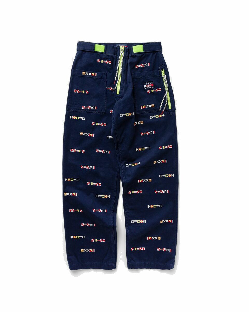 Photo: Tommy Jeans Tommy X Aries Semaphore Walking Pant Blue - Mens - Casual Pants