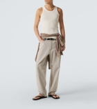 Auralee Leather thong sandals
