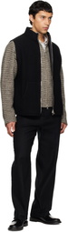 Rier Black Fleece Full Zip Vest