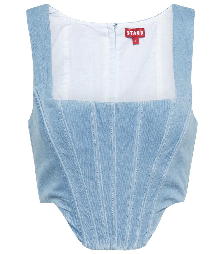 Photo: Staud Alice denim corset tank top