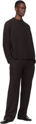 HOMME PLISSÉ ISSEY MIYAKE Brown Rustic Knit Sweater