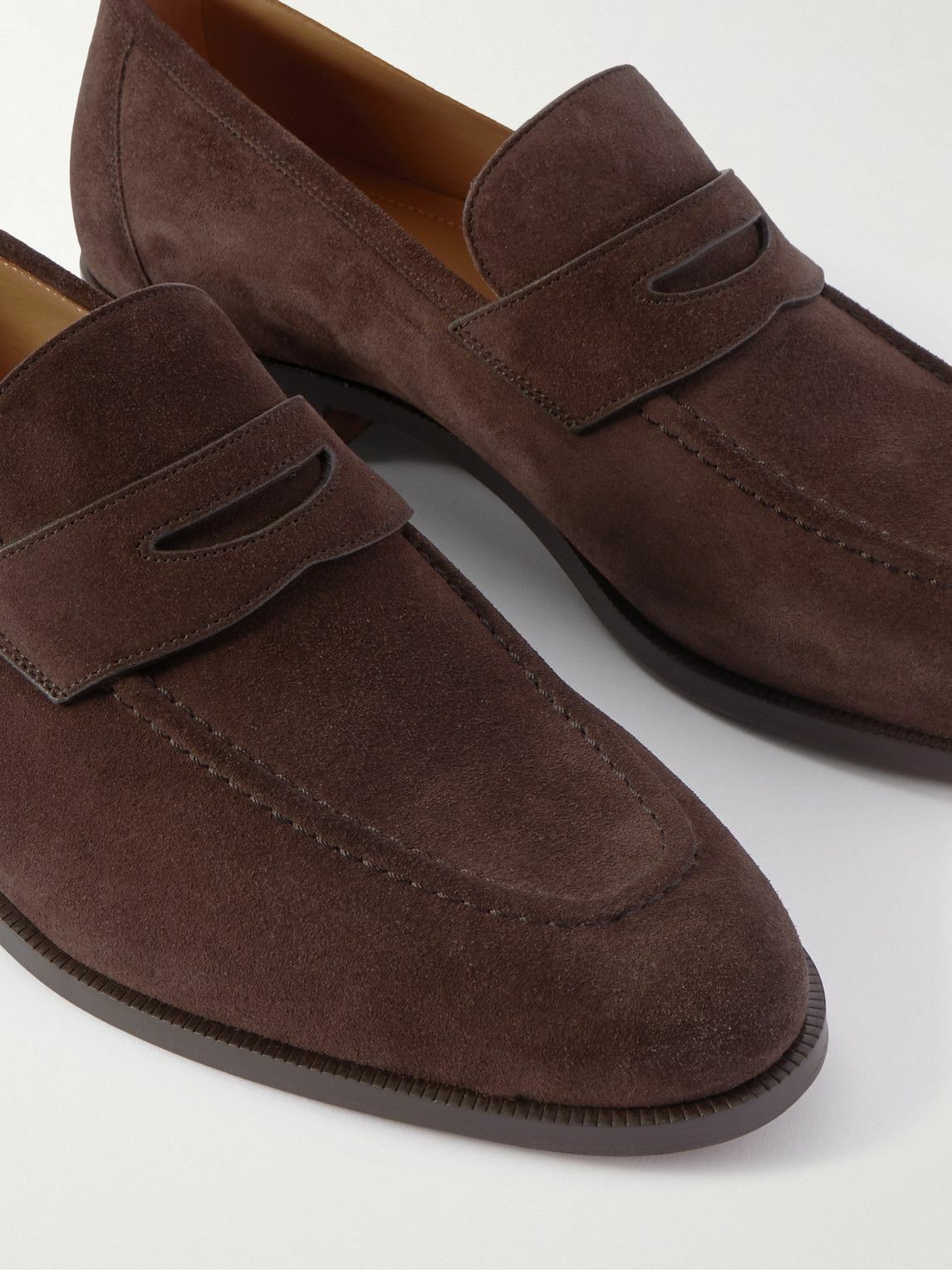 Loro Piana - Sergio Walk Suede Penny Loafers - Brown
