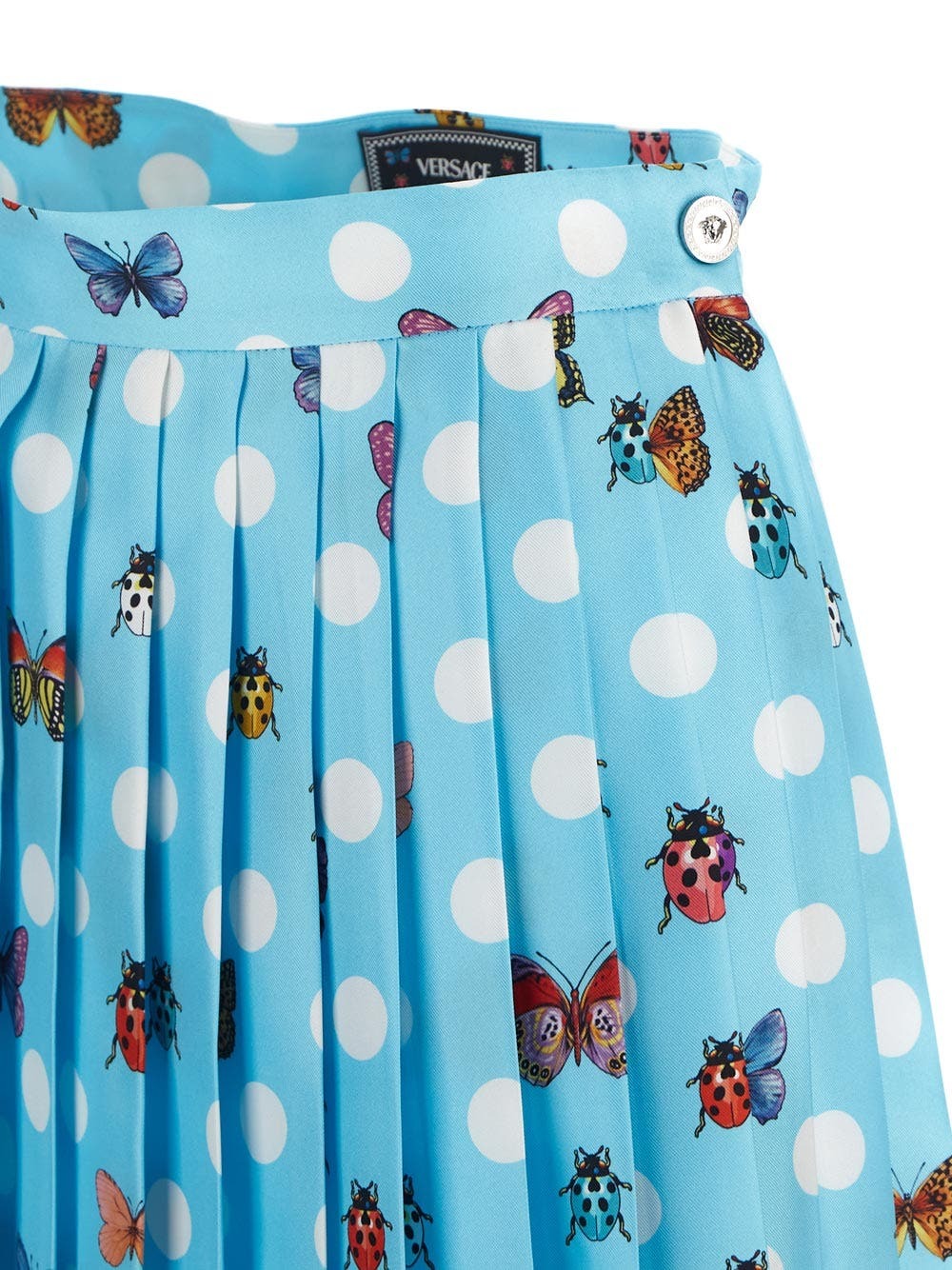 Versace Polka Dots Pleated Mini Skirt Versace