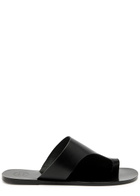 Atp Atelier Rosa Leather Thong Sandals Black
