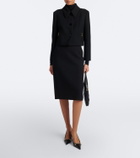Gucci Horsebit wool crêpe pencil skirt