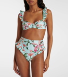 Agua by Agua Bendita Jengibre floral ruffled bikini bottom