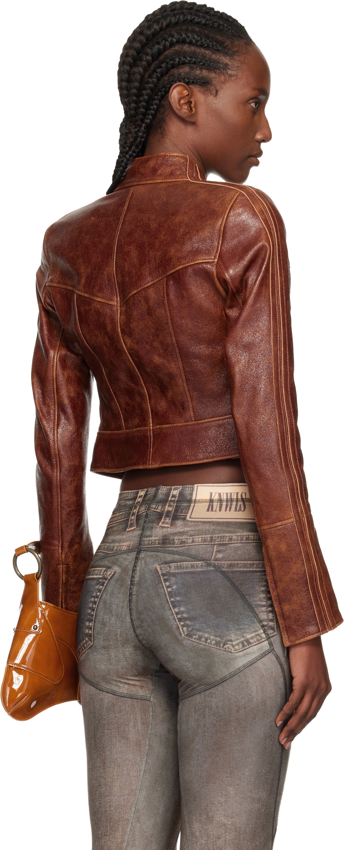 KNWLS Brown Claw Leather Jacket
