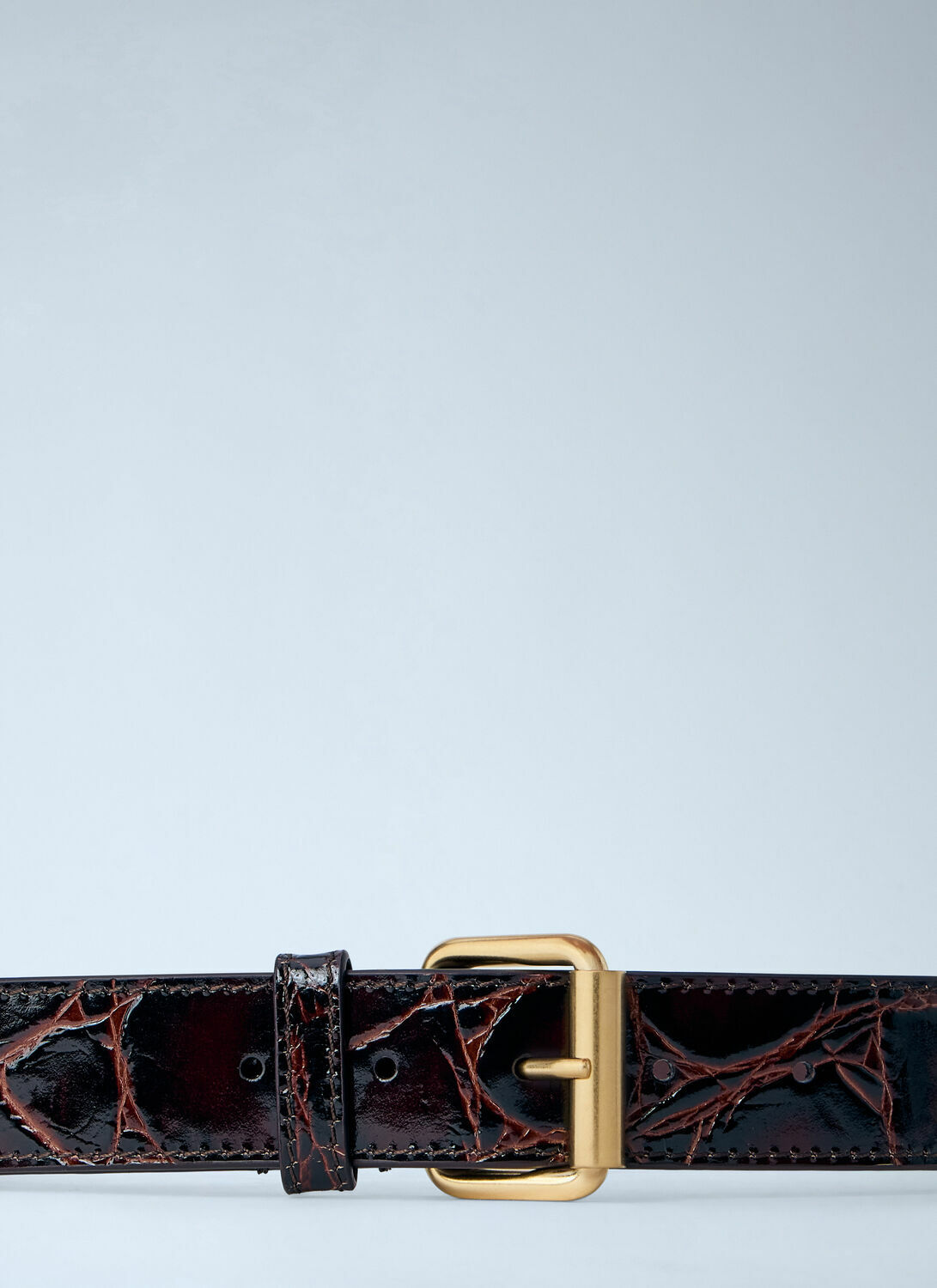 Dries Van Noten Embossed Leather Belt