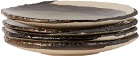 JAR CERAMISTES Khaki & Brown Mini Wabi Plate Set