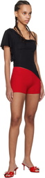 GUIZIO SSENSE Exclusive Red Rib Knit Hot Shorts