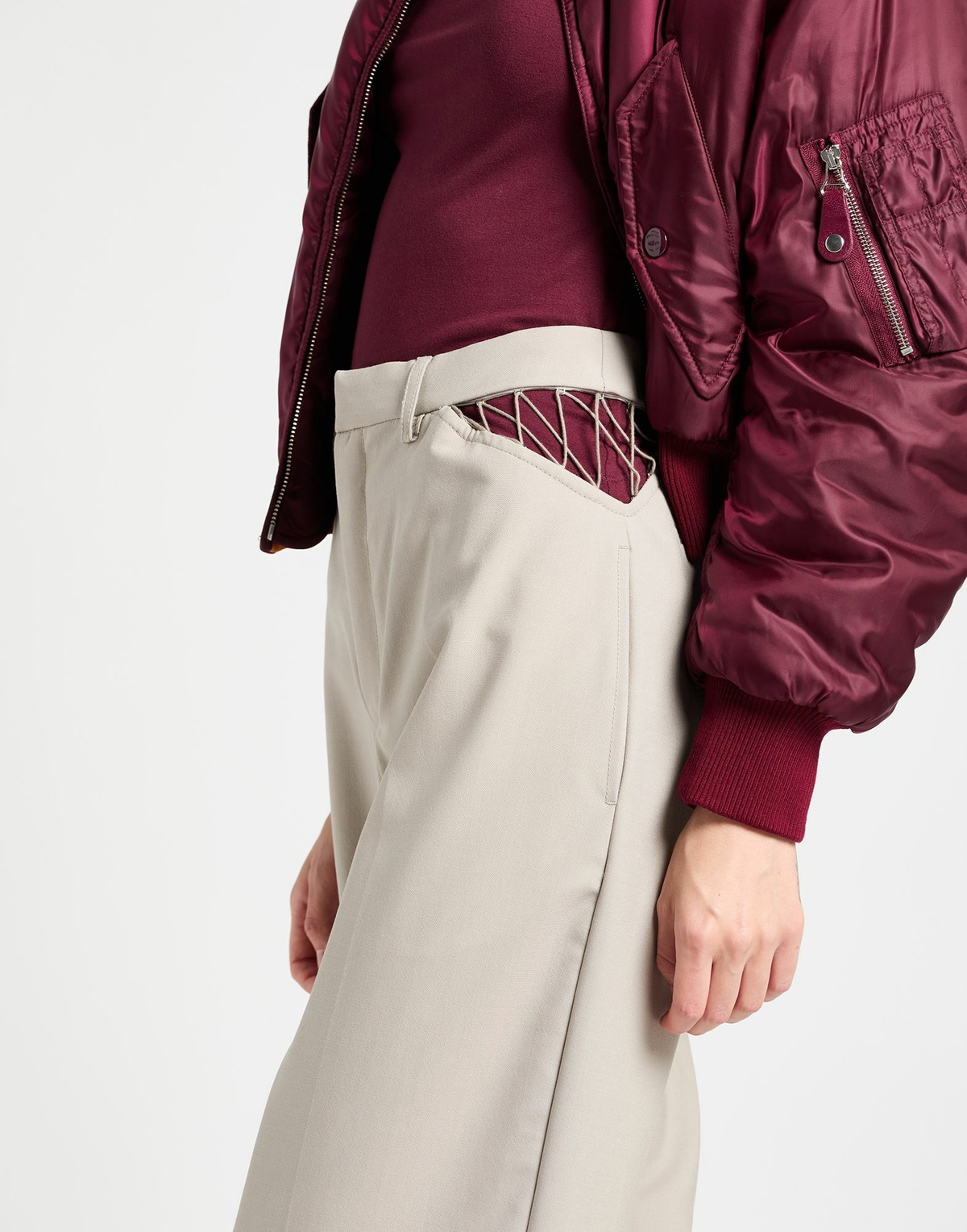 Dion Lee Womens Pants in Grey