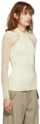Dion Lee Off-White Crochet Stirrup Top