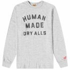 Human Made Men's Long Sleeve Dryalls T-Shirt in Grey