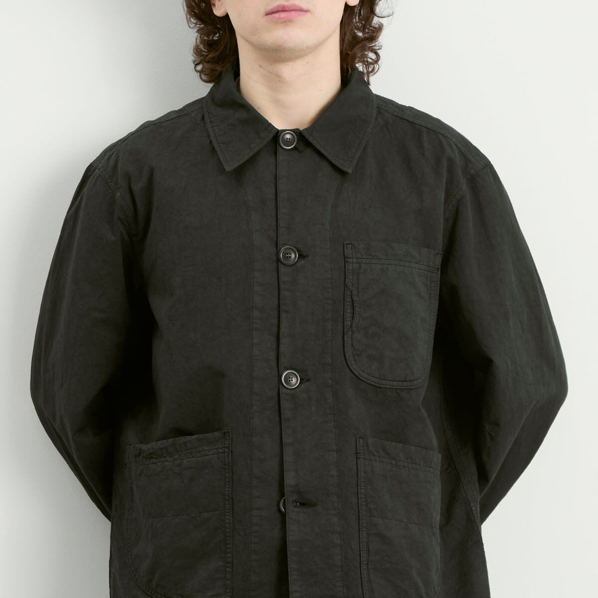YMC Men's Garment Dyed Construction Jacket in Dark Green