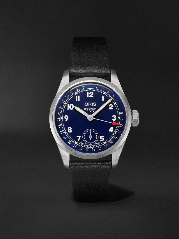 Photo: Oris - Big Crown Pointer Date Automatic 38mm Stainless Steel and Leather Watch, Ref. No. 01 403 7776 4065-07 5 19 11