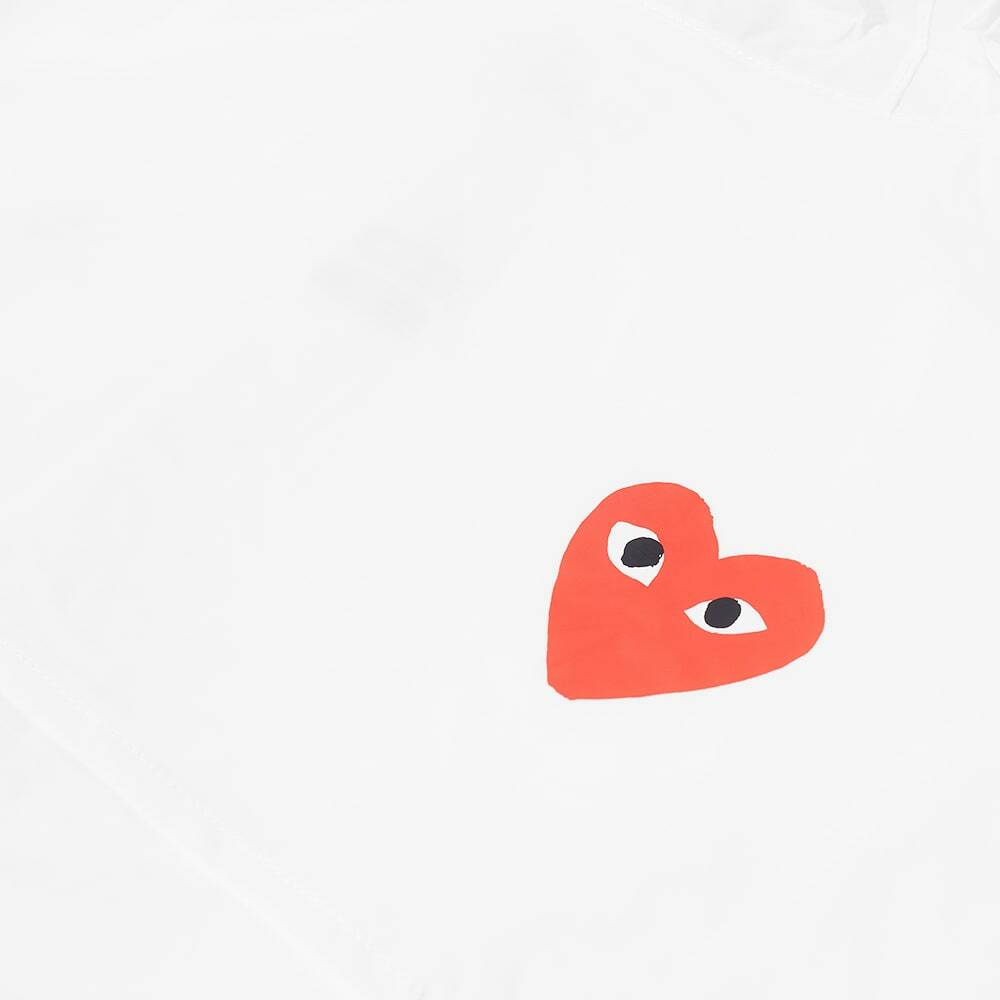 Comme des Garçons Play x K-Way Full Zip Packable Jacket in White
