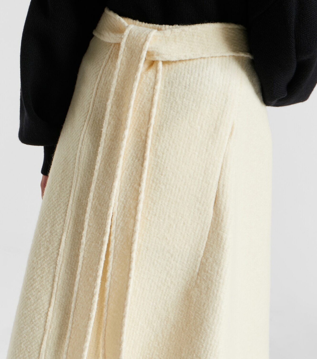 Proenza Schouler Bodhi high-rise wool-blend bouclé wrap skirt