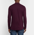 Aspesi - Cotton-Jersey Henley T-Shirt - Men - Burgundy