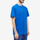 Alexander McQueen Men's Embroidered Logo T-Shirt in Electric Blue