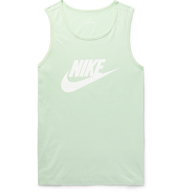 Photo: Nike - Sportswear Logo-Print Cotton-Jersey Tank Top - Green