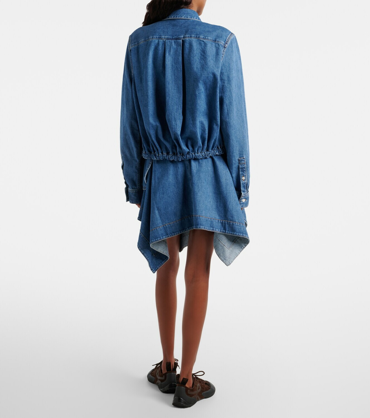 Loewe Double L belted denim miniskirt