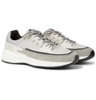 A.P.C. - Herbert Panelled Suede, Leather, Mesh and Nylon Sneakers - Gray