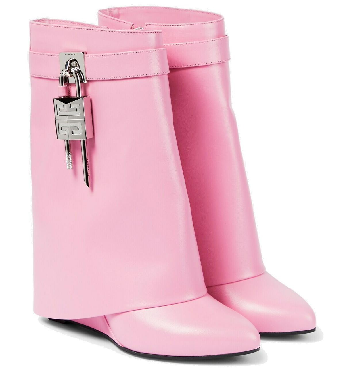 GIVENCHY 4Gロック装飾 カーフ製 Shark Lock Bikerブーツ*LILAC High_Resolution_JPG-