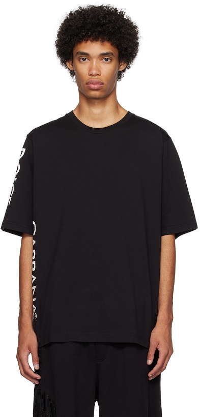 Photo: Dolce & Gabbana Black Printed T-Shirt