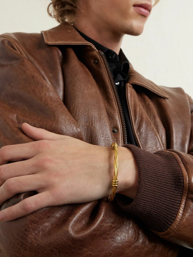 Photo: SAINT LAURENT - Gold-Tone Cuff - Gold