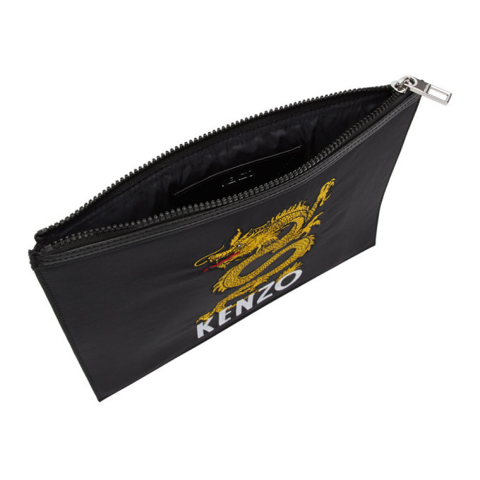 Kenzo Black Dragon A4 Pouch Kenzo