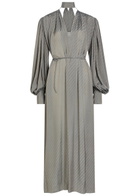 Calvin Klein Natalie fil Coupé Brushed Satin Midi Dress Grey