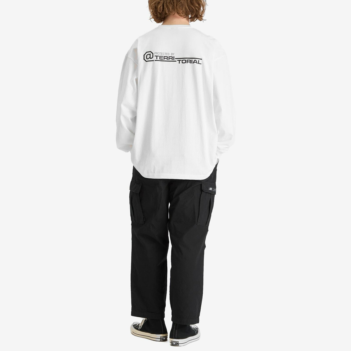 WTAPS Men's Dot Sight Long Sleeve T-Shirt in White WTAPS