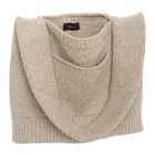 Joseph Beige Tweed Knit Tote Bag