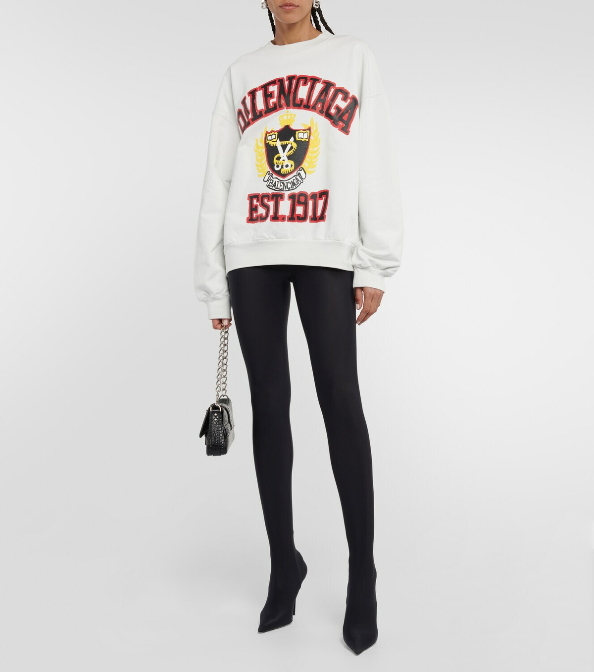 Balenciaga College logo cotton sweatshirt