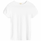 DONNI. Women's Baby Rib Baby T-Shirt in Powder